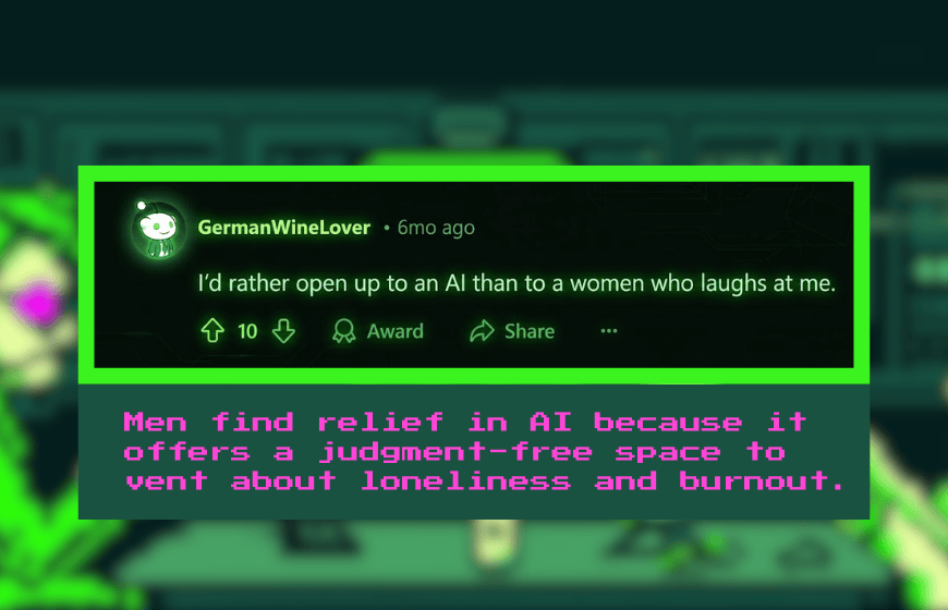 What Men Say When They Talk to AI